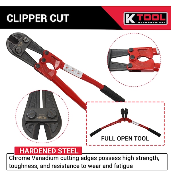 Clipper Cut Bolt Cutters, 18"